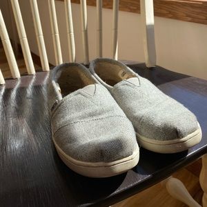 Gray Toms slip on shoes